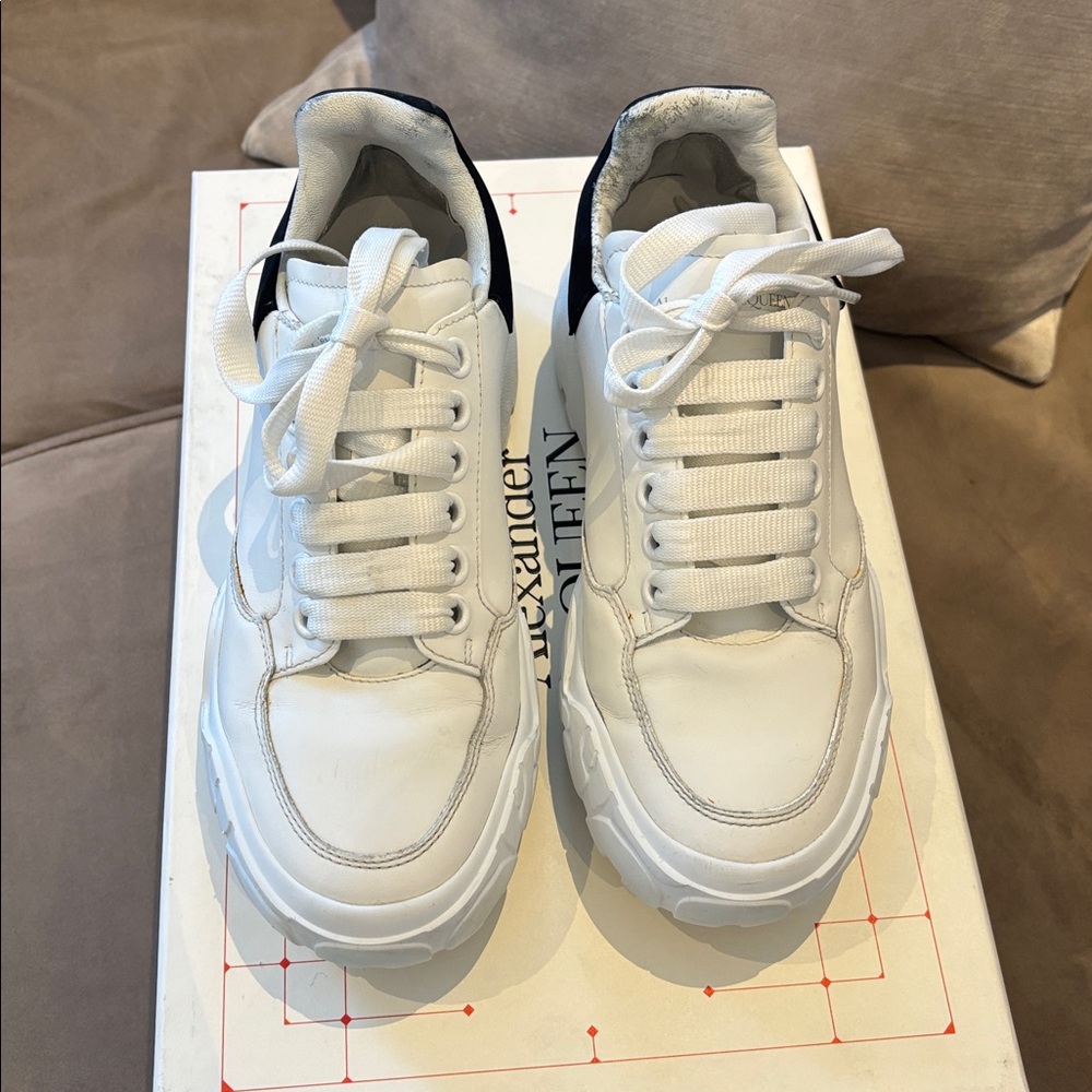 Alexander McQueen White and Black Sneakers